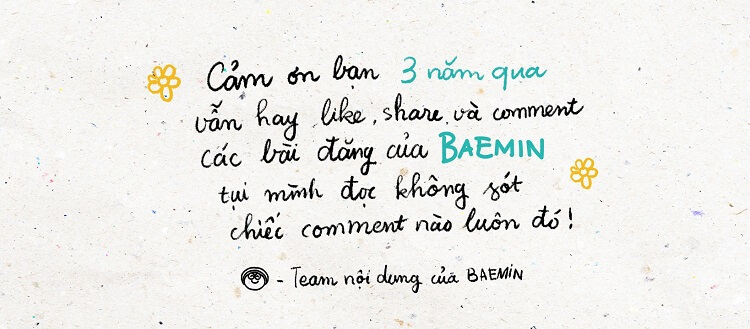baemin team truyen thong cam on “BAEMIN cảm ơn”: Chiến dịch truyền thông mừng sinh nhật 3 tuổi siêu đáng yêu